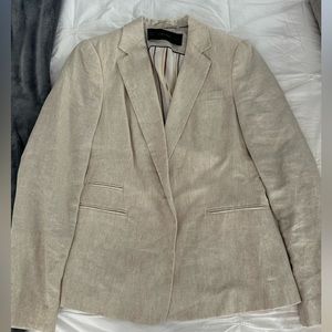 ZARA Basics Beige Linen Blazer